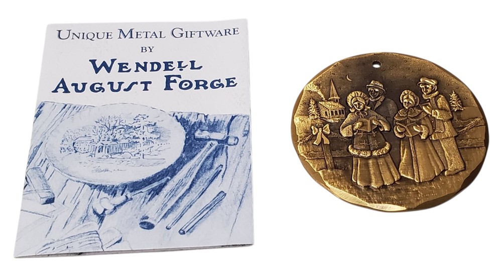 Wendell August Forge Solid Bronze Ornament Christmas Carolers 1999
