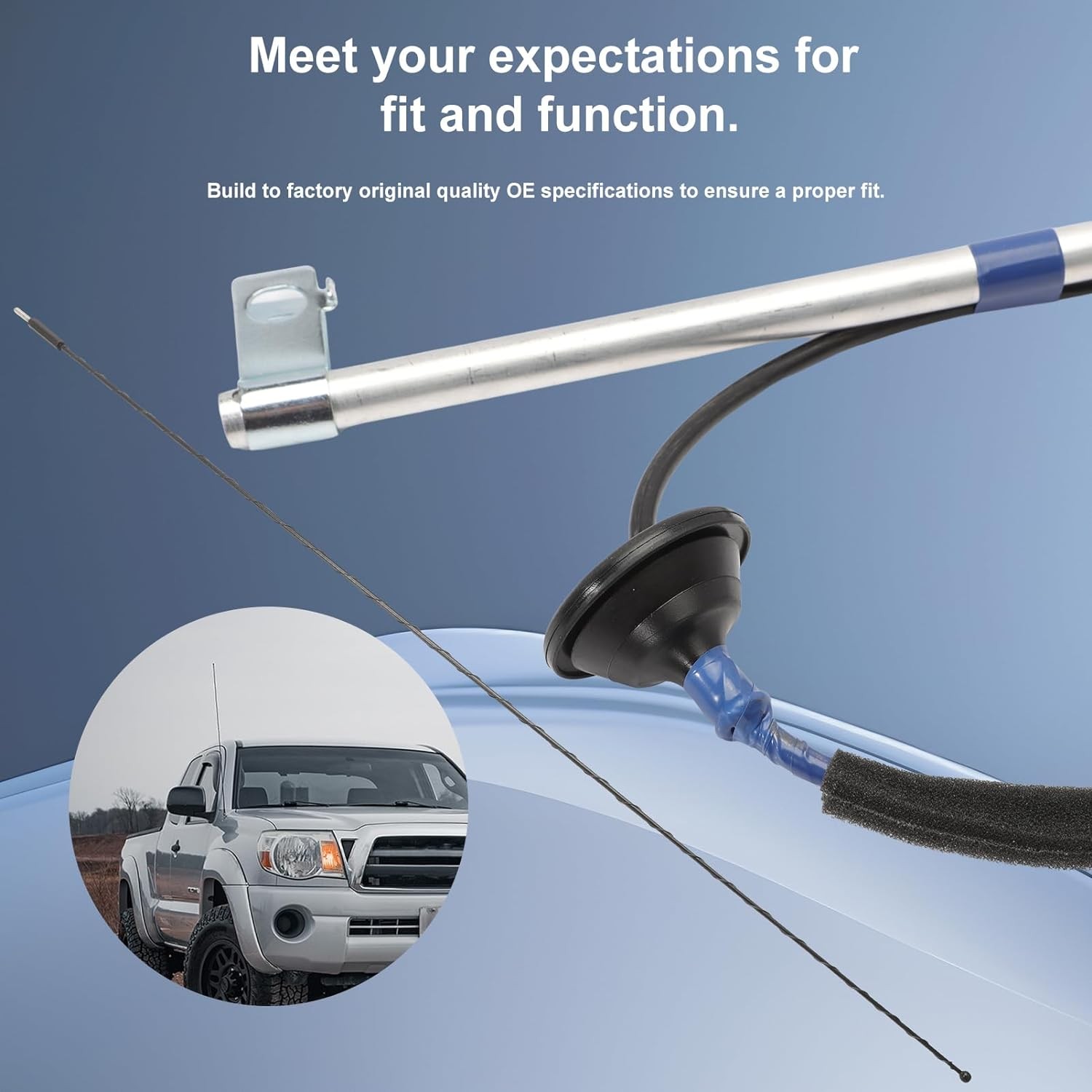 Manual Antenna Kit Assembly w/ Nut Base Fits Toyota Tacoma 2005-2015 Replacement