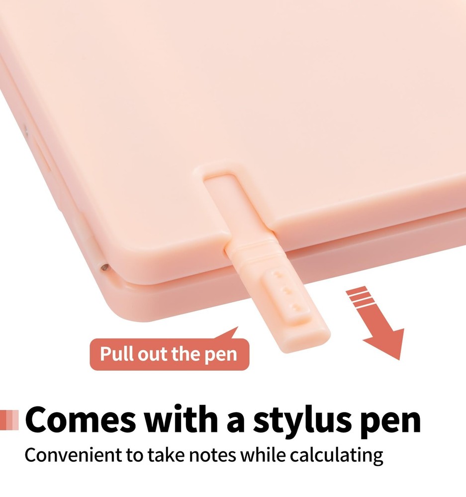 Desk Portable Basic Calculator with Notepad and Stylus, 12 Digit Large Displa...