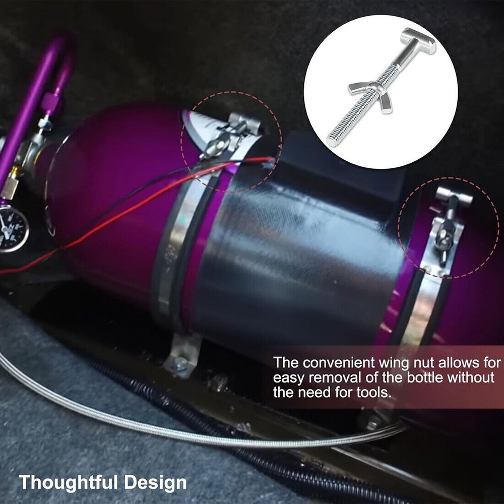 82013 Nitrous Oxide Padded Adjustable Quick Release 10-15 Lb Bottle Bracket Kit