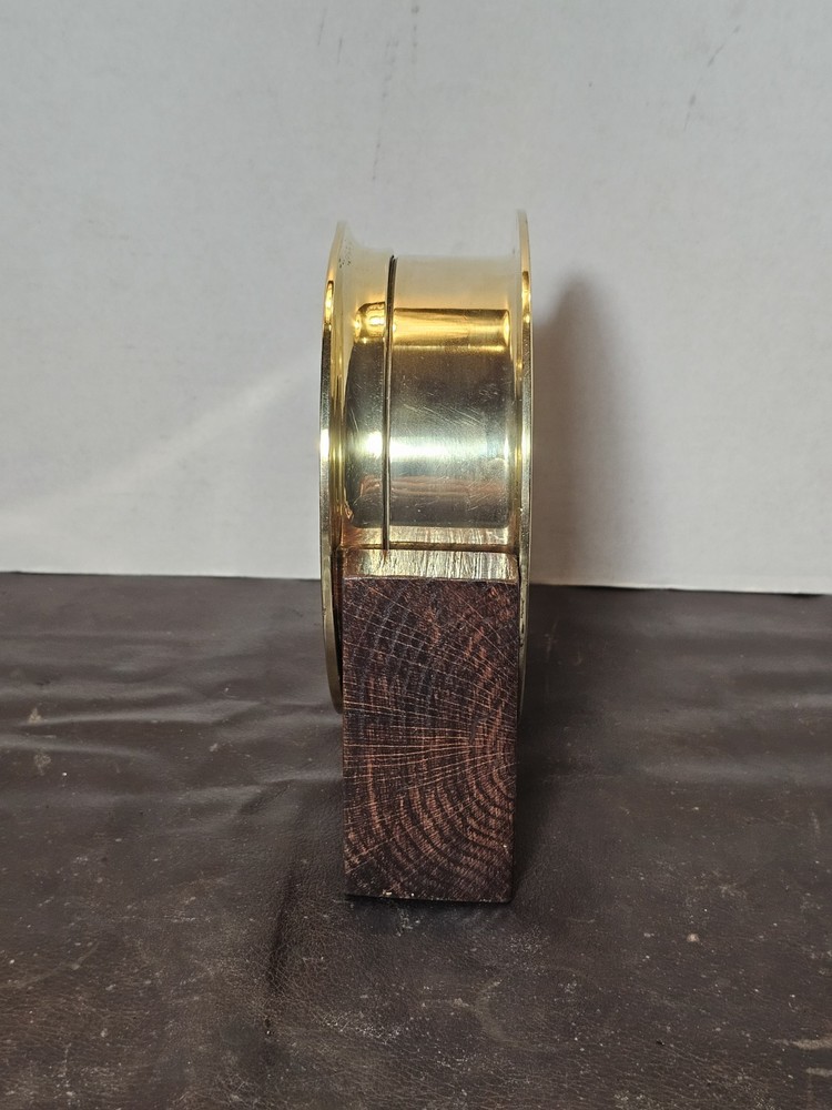 Vintage Seth Thomas Brass Ship's Clock with Stand, Working
