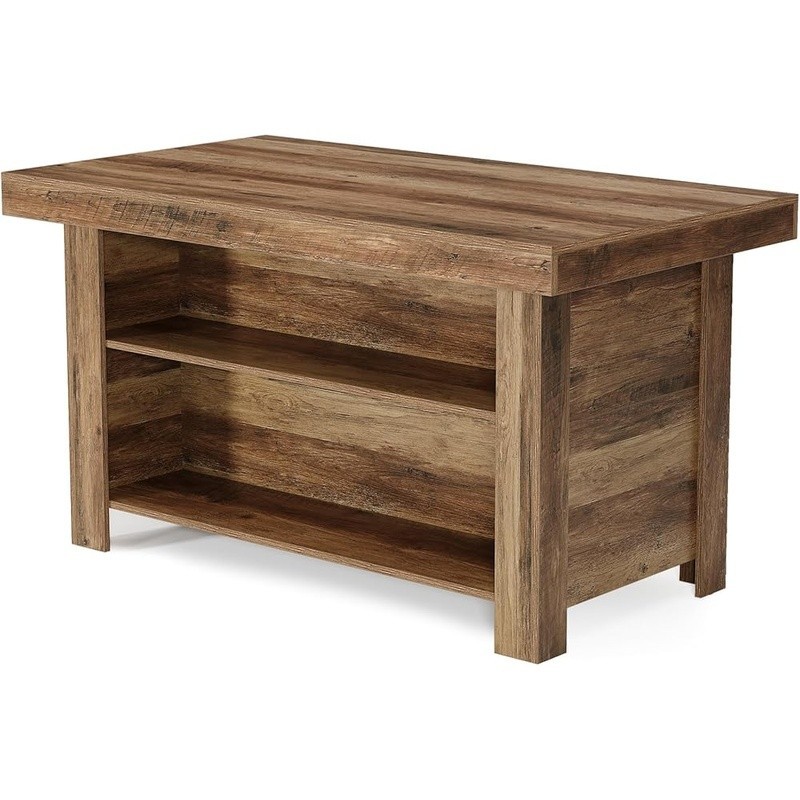 55 Inch Kitchen Island W/ Storage Spacious Worktop Multi Use Easy Assembly