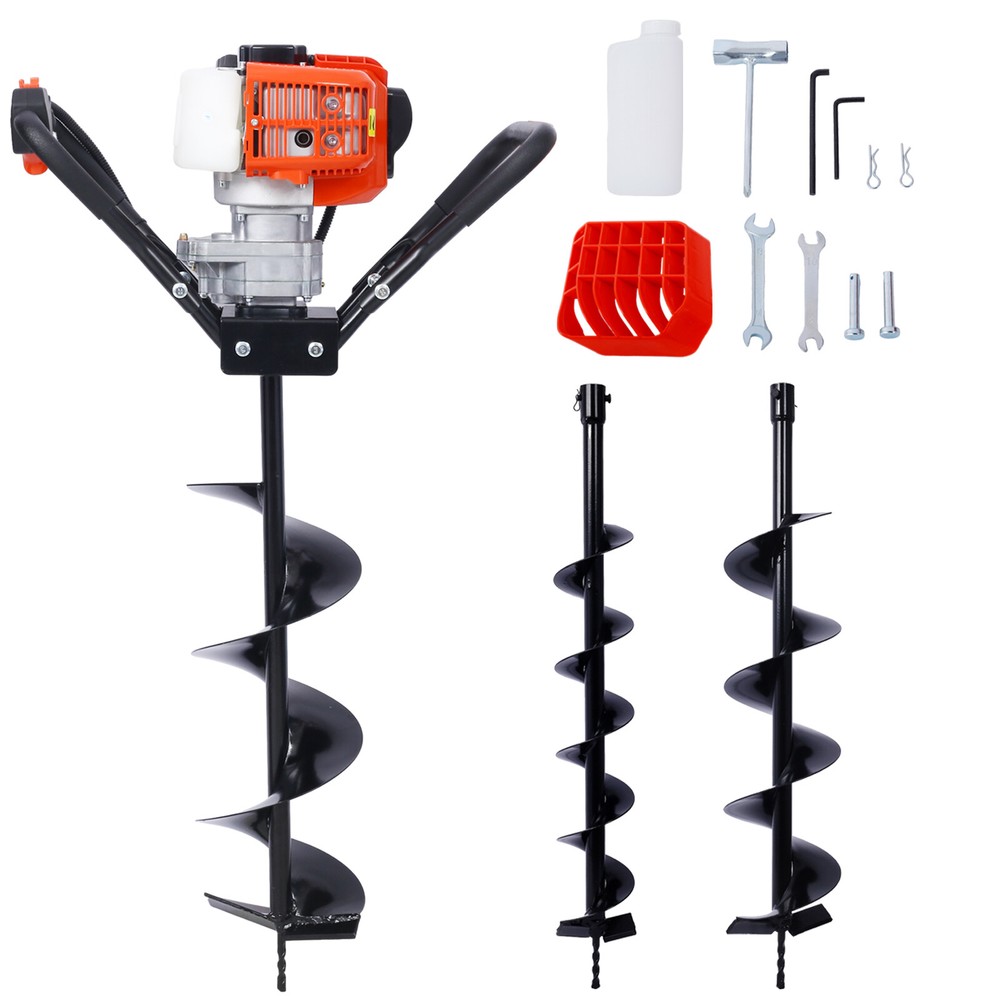 V 52CC 2-stroke petrol post-hole digger Single auger EPA machine