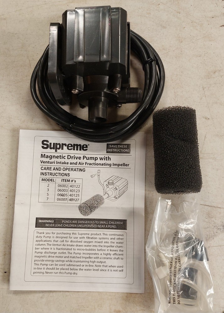 Supreme Hydroponic Recirculating Water and Air Pump 350gph