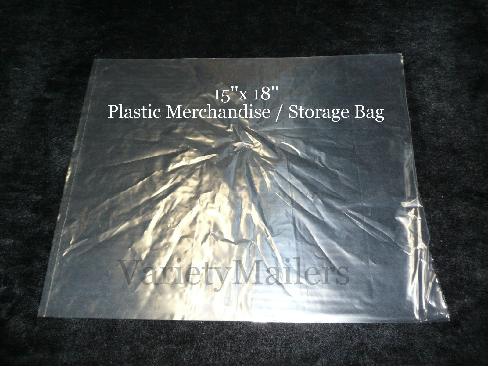 100 Poly Merchandise Bags 15''x 18'' Clear 1 Mil Apparel Plastic Bags 15x18