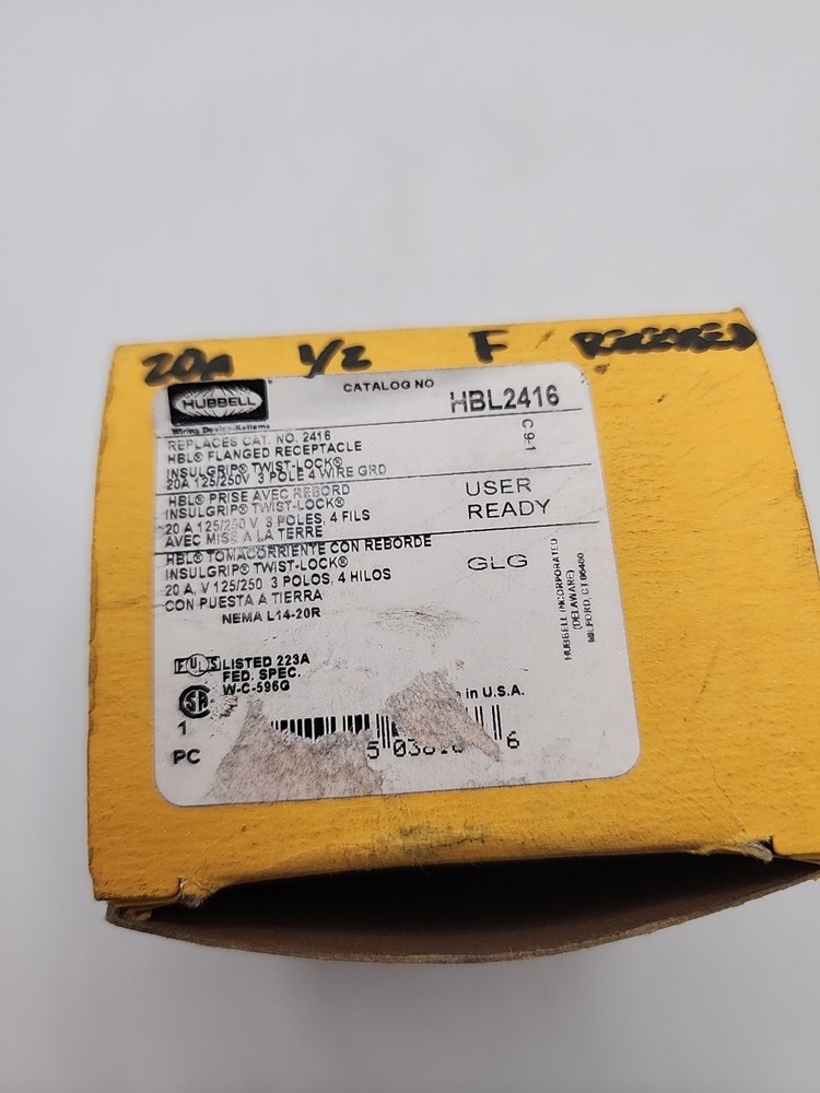 Hubbell Wiring Device-Kellems HBL2416 Locking Receptacle