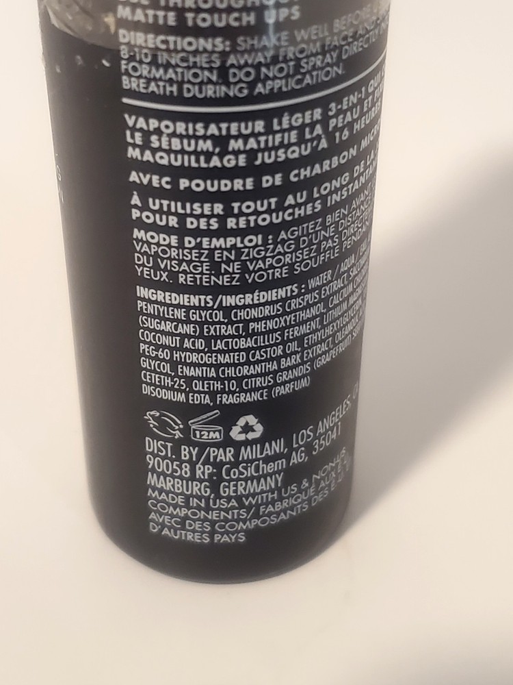 Milani Make It Last Setting Spray Matte Sealed