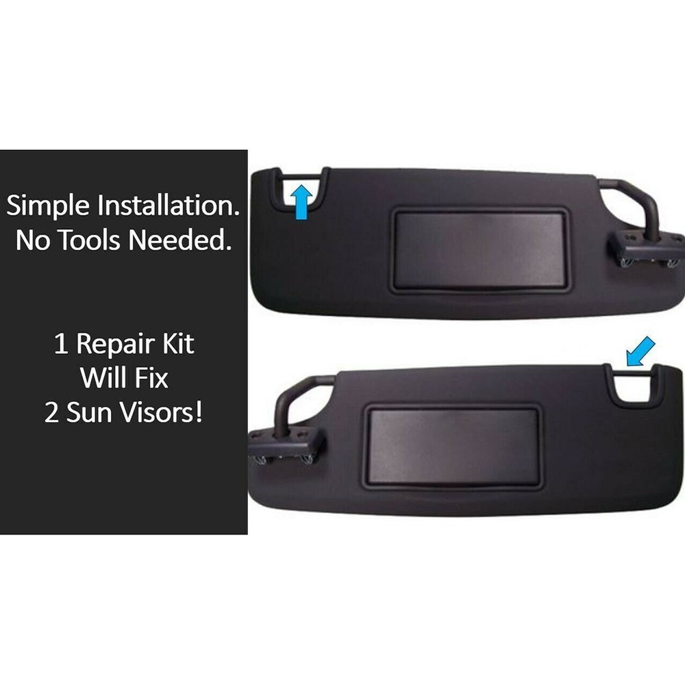 Sun Visors Black Direct Replacement Instructions Interior Plastic Bushings