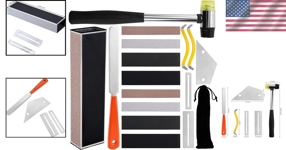 17-Piece Guitar Luthier Tool Set - Precision Maintenance for String Instruments