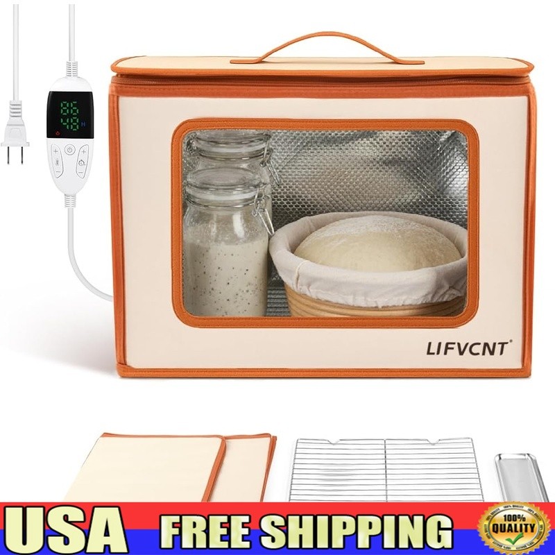 Sourdough Proofing Box Dual Heating Adjustable Temp Timer Insulated Design New