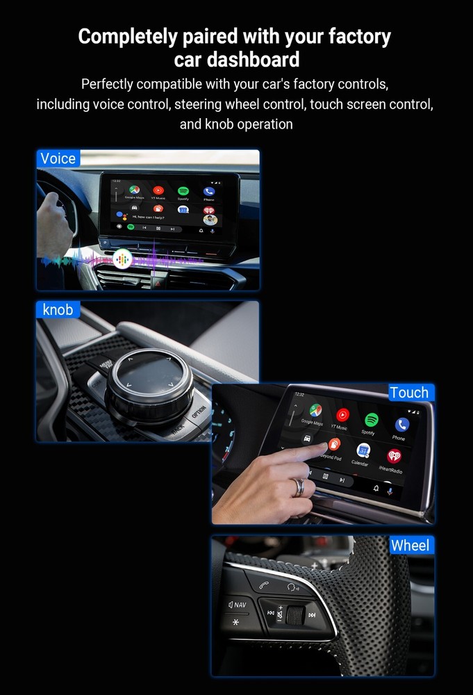 2 in 1 Play2Video AI Box Wireless CarPlay/Android Auto Multimedia Adapter