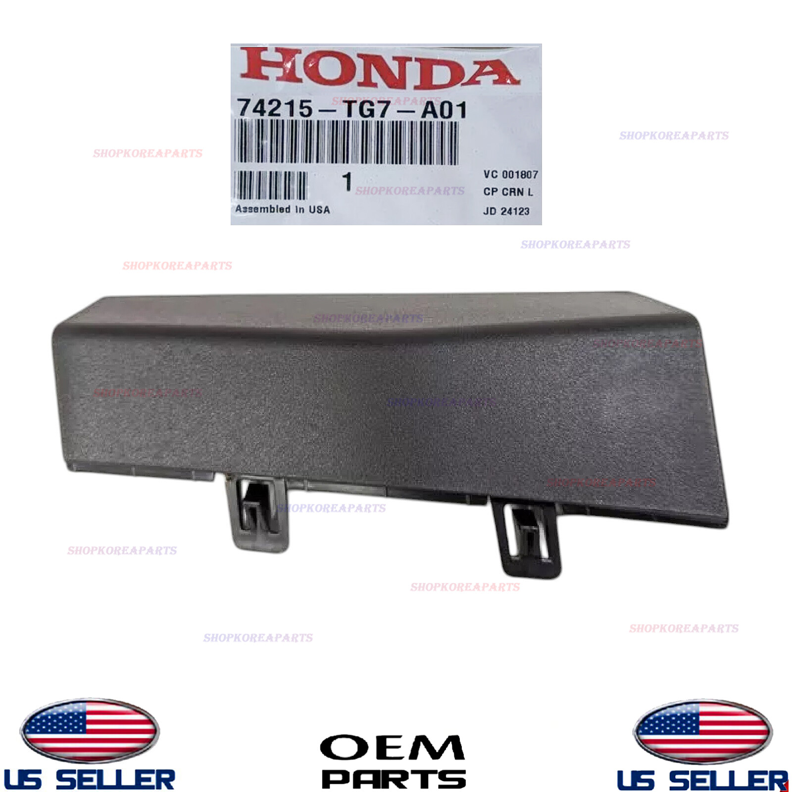 Genuine Wiper Cowl Trim Top Cover Lid RIGHT Passenger Side OEM 2016-2023 Honda