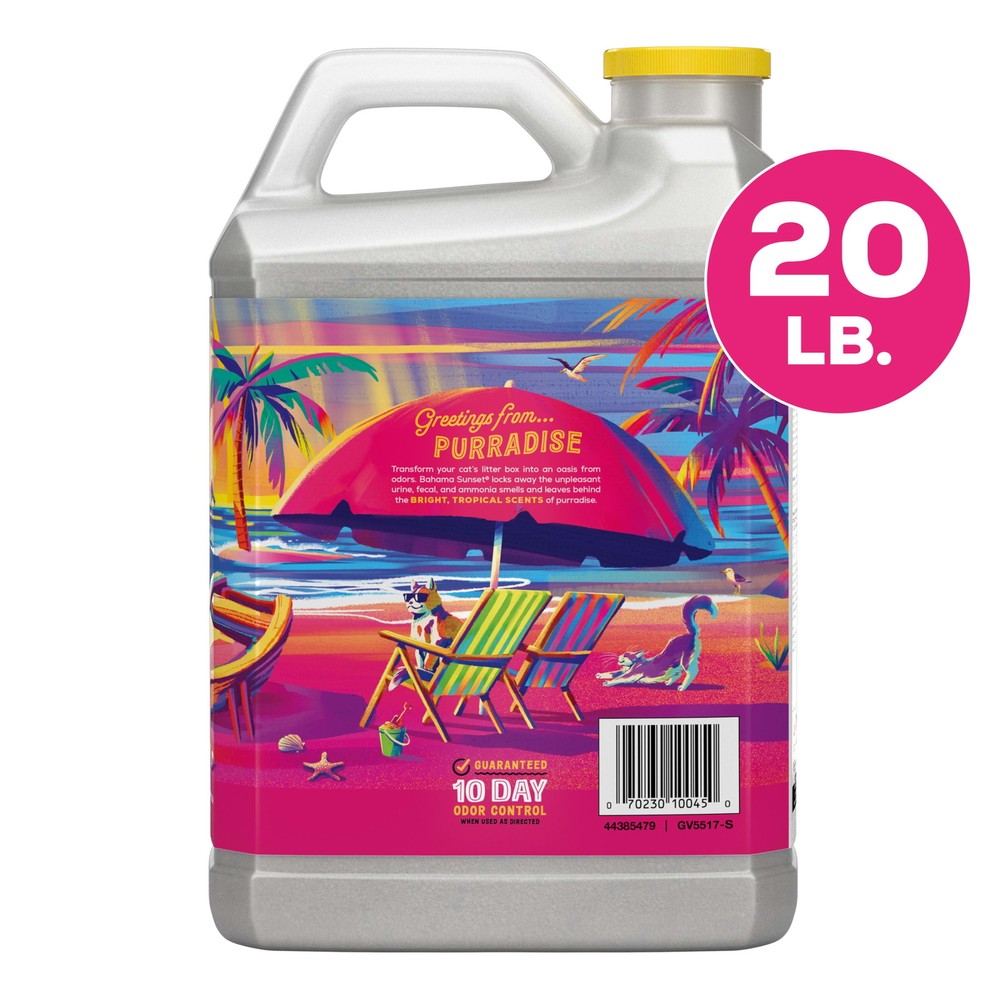Cats Clumping Cat Litter, Multi Cat, Bahama Sunset Scented, Odor Control Formula