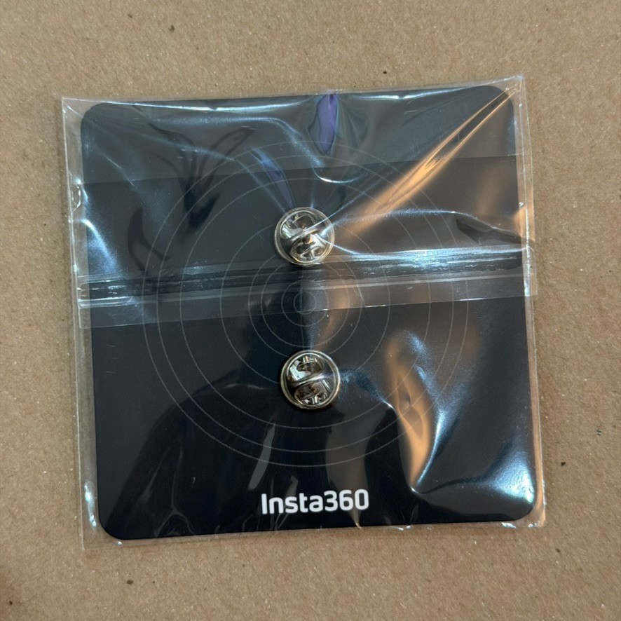 Insta360 lapel pin pinback, 2" x 0.75", NEW