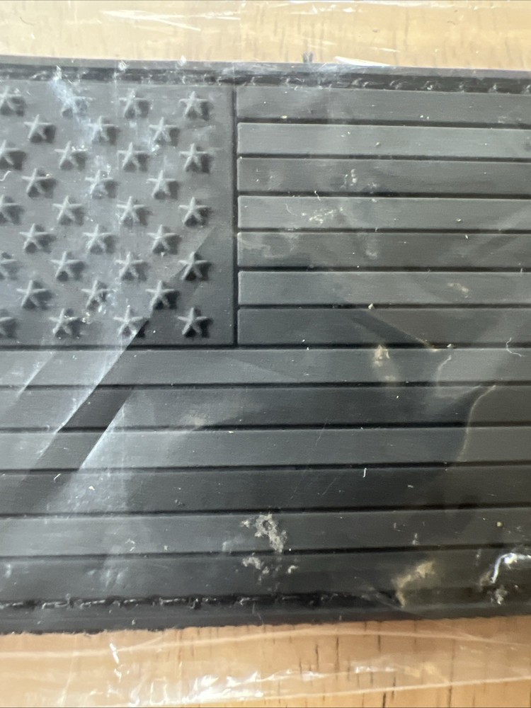 Black ACU Dark Subdued USA American Flag Morale Hook & Loop Patch