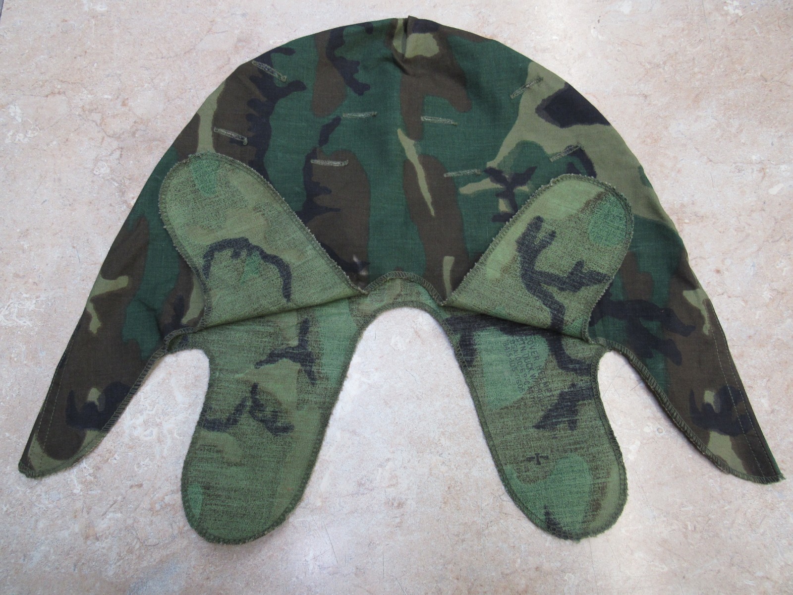 US Vietnam Era M1 Helmet Cover Erdl Woodland Camouflage Dated 1969 Original