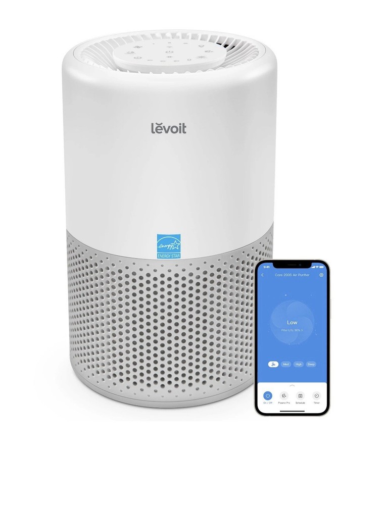 Levoit Core 200S Smart Air Purifier, 2 Levoit Purifier Pet Replacement Filters