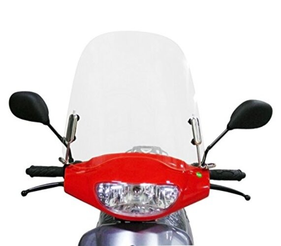 Clear Plastic Acrylic Windshield for Scooter - 3 Millimeters - Includes Mounting