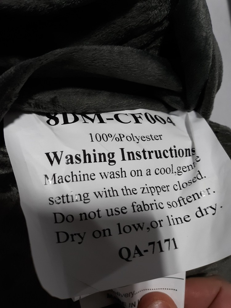 GT Ventures 8DM-CF004 Big Round Bean Bag Cover Only 8 Ft Charcoal Zip-up