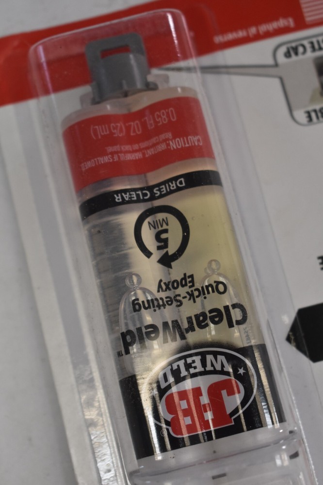 JB Weld Clear Weld Quick Setting Epoxy 25ml Transparent Yellow Multi Purpose Use