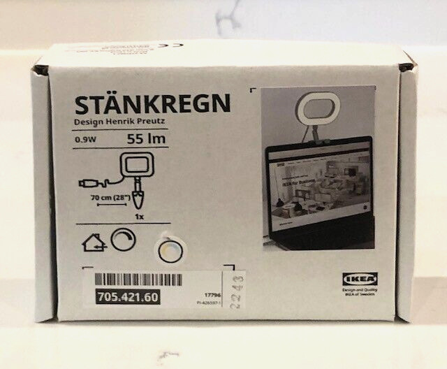IKEA Stankregn Dimmable LED Laptop Ring Light Lamp NIB