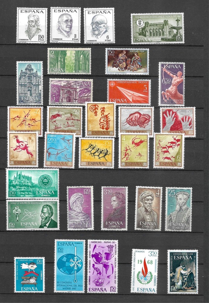 Spain 1966-70 large selection including many complete sets, all MNH (S887)