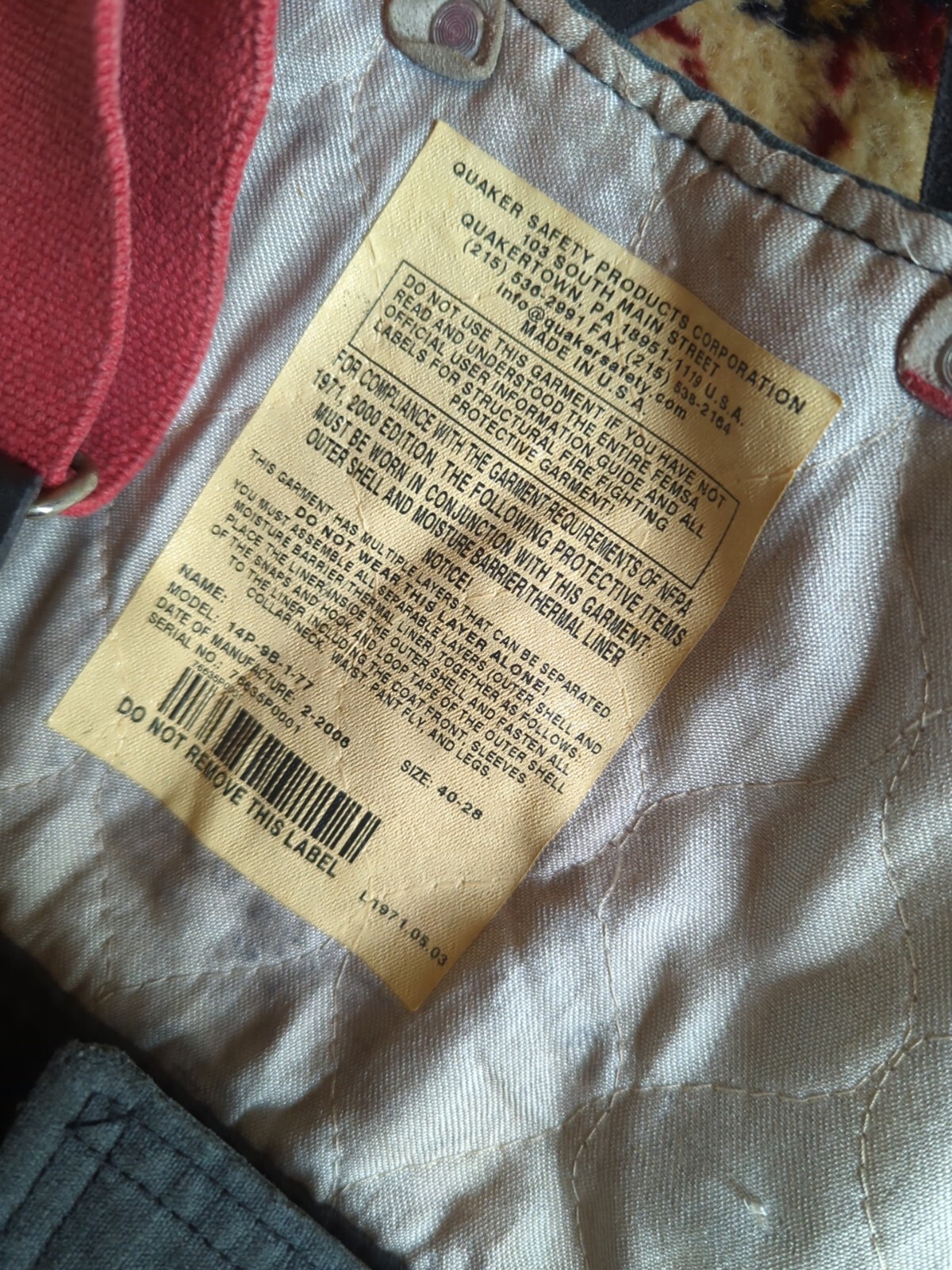 Retired Firefighter Gear Turnout Pants FIRE USED Size 40 X 28 See Pics