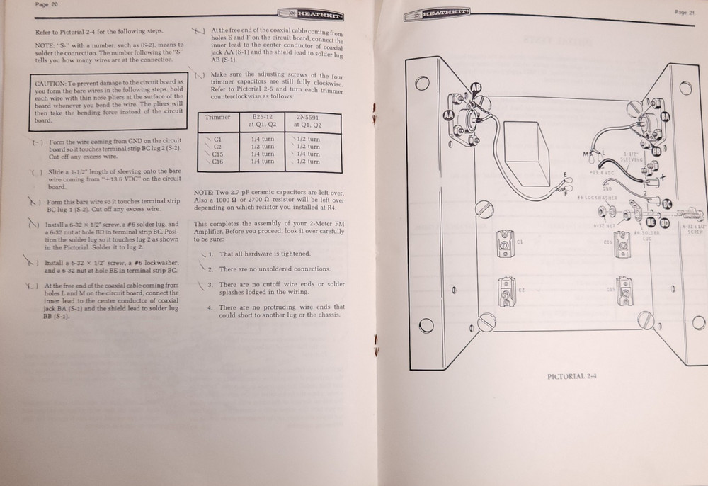 1978 Heathkit Manual Model HA-202A 2-Meter FM Amplifier