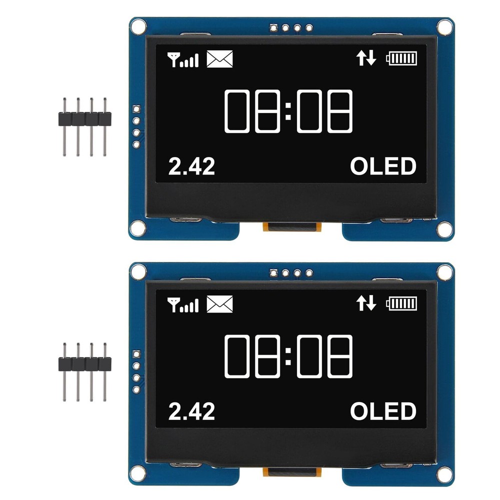 2 PCS 2.4 Inch 128x64 OLED LCD Display Module SSD1309 IIC I2C Serial Interface