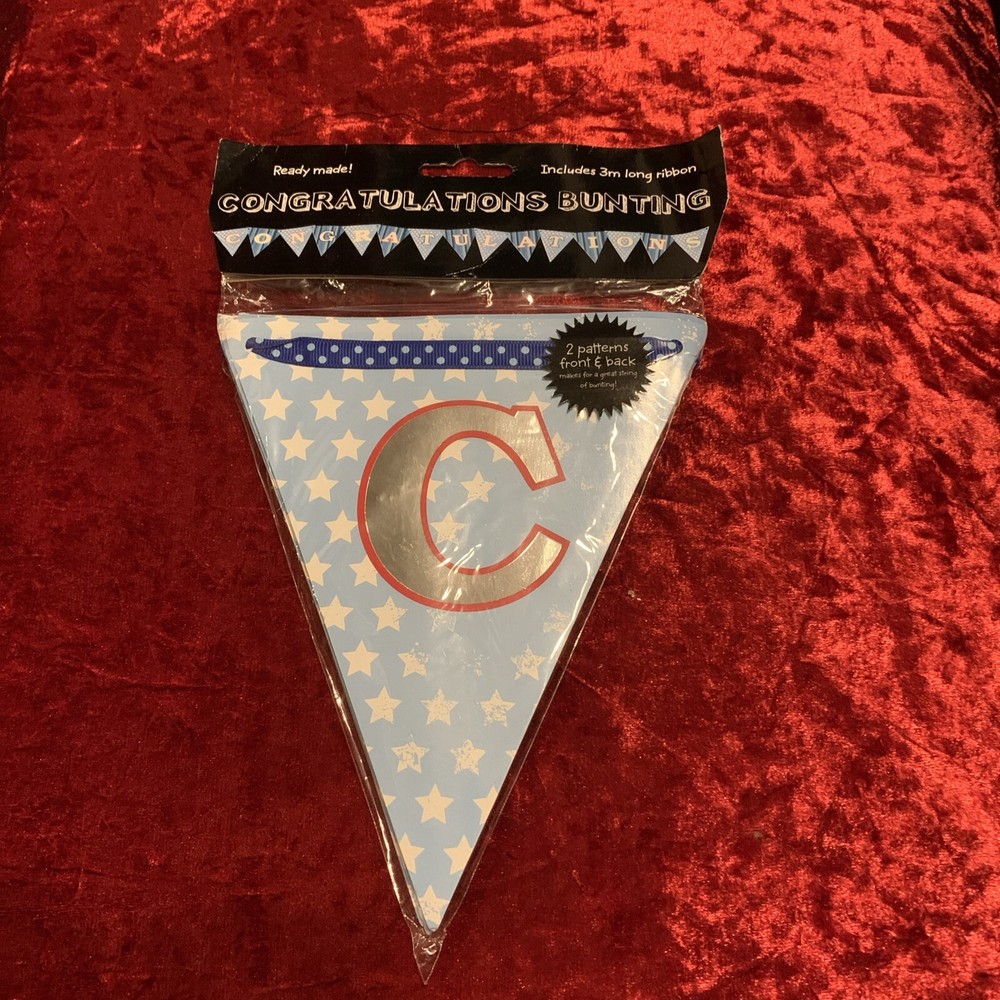 Congratulations Bunting Blue