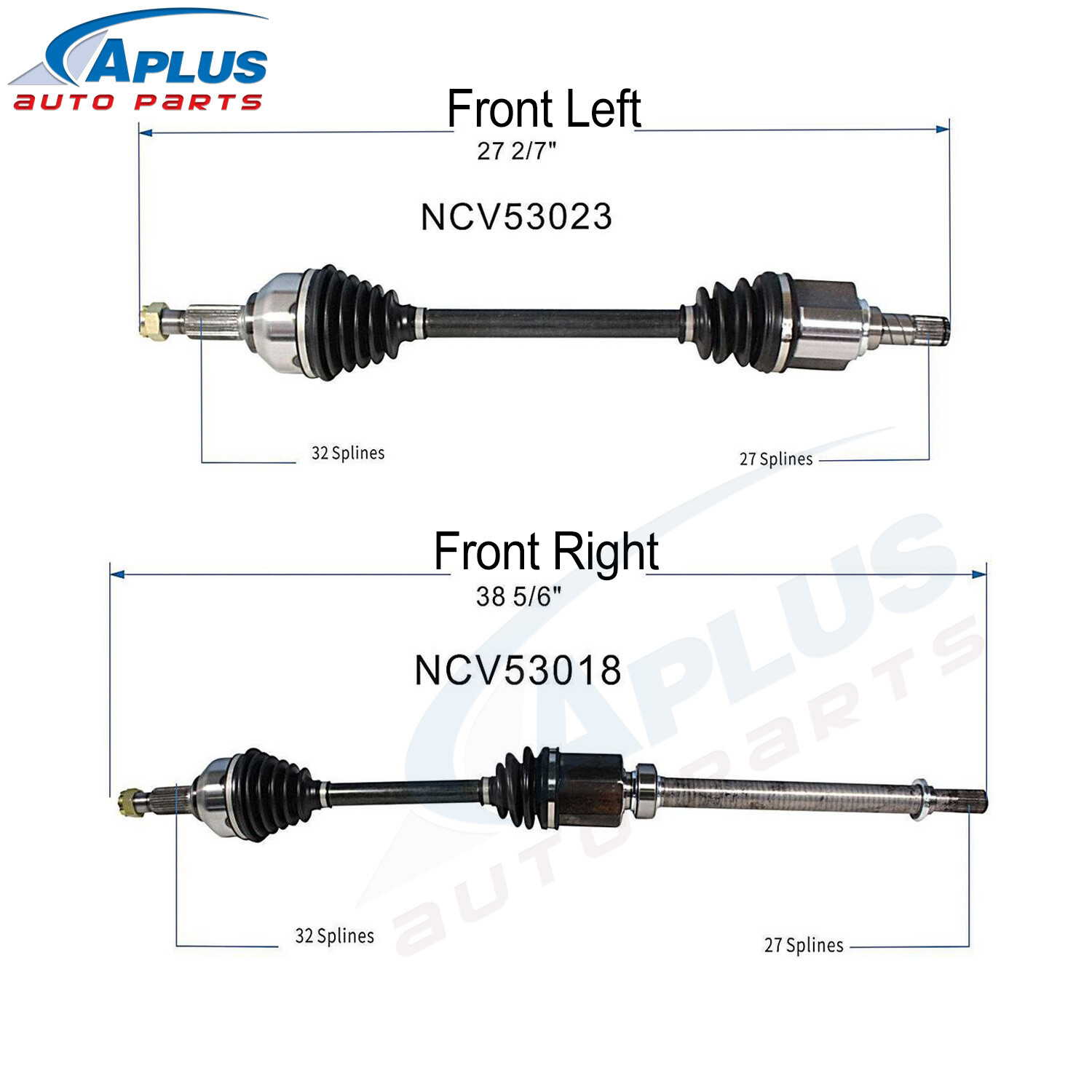 CV Axle Shaft Front Left & Right Set fit for Nissan Altima 2.5L 4 Cyl 2013-2018