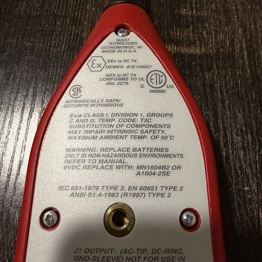 Quest Technologies Model 210 Sound Level Meter Type 2