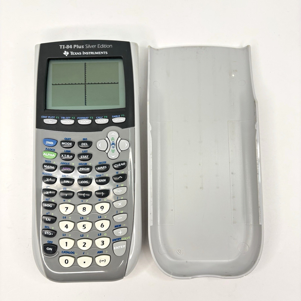 TI-84 Plus Graphing Calculator Silver Edition Texas Instruments Battery Tested