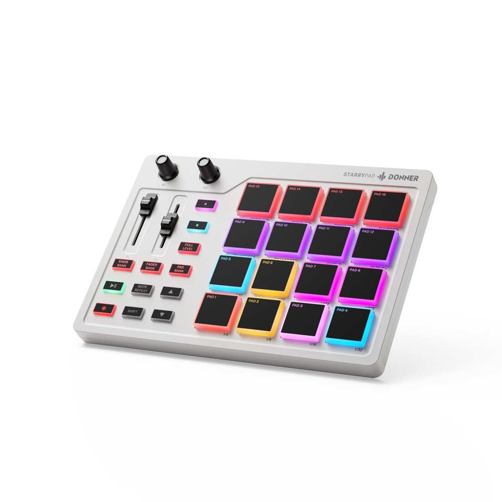 Donner STARRYPAD Professional MIDI Drum Machine 16 Beat Pads USB Controller