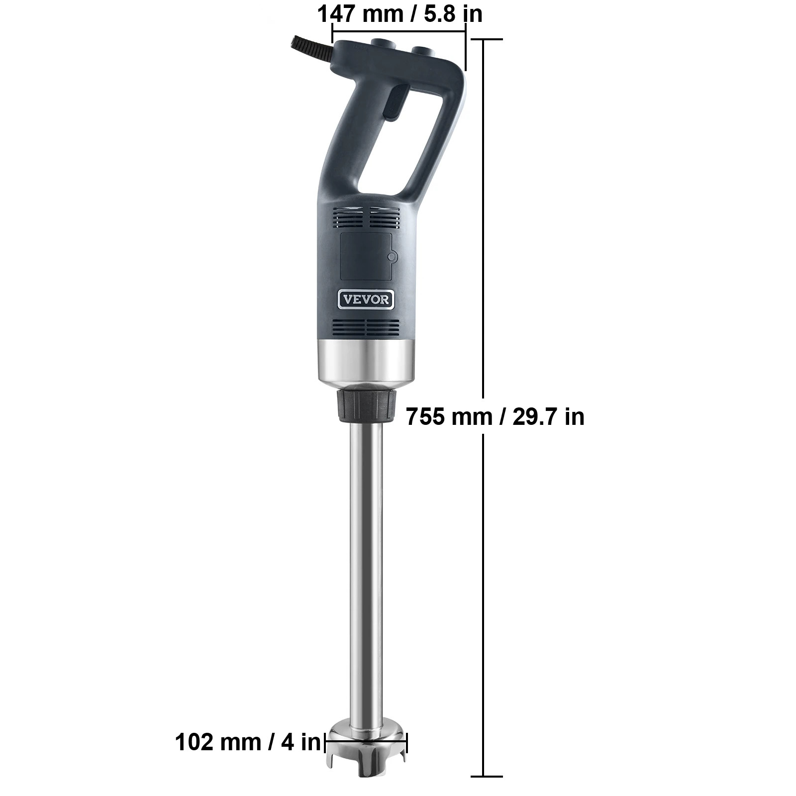 Immersion Blender 500W/ 750W Variable Speed Mixer with 304 Stainless Steel Blade