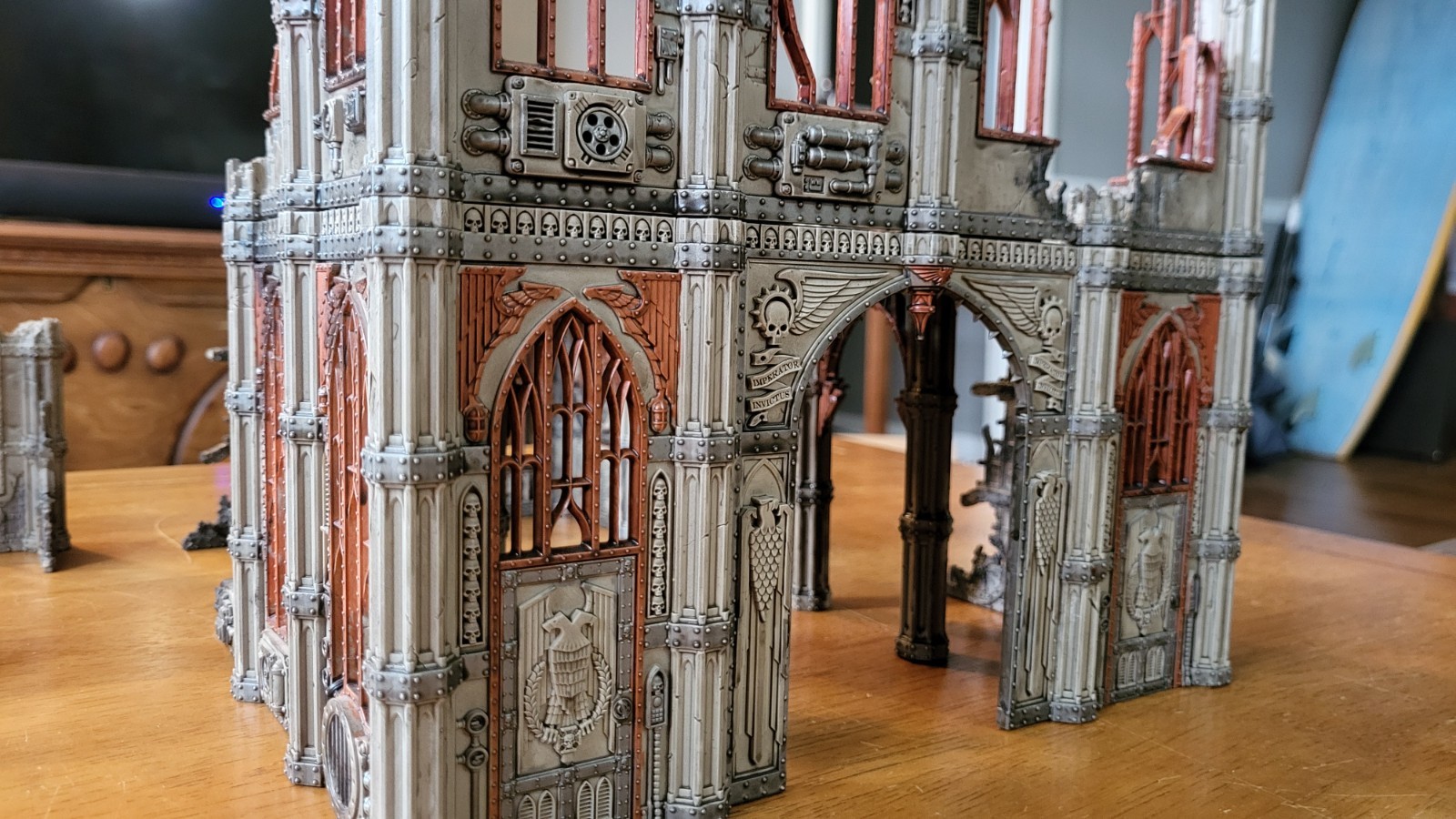 Warhammer 40K Kill team Sector Imperialis Ruins Scenery / Terrain Painted