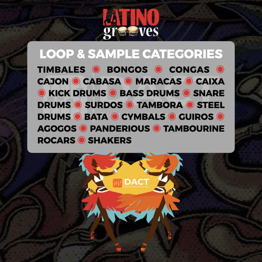 Latino Grooves Drum Loops & Percussion Sample Library - Instant Access
