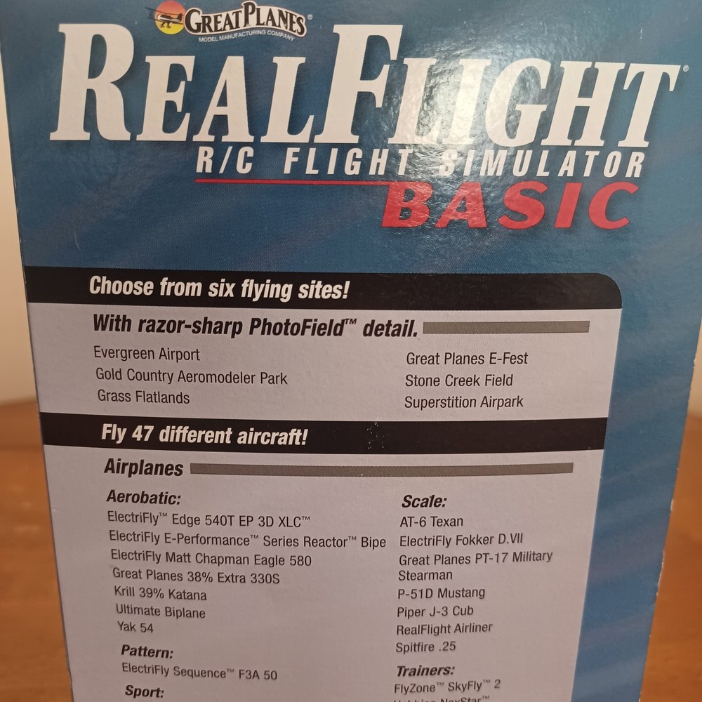 Real Flight R/C Flight Simulator Basic W/ DVD Controller Great Planes
