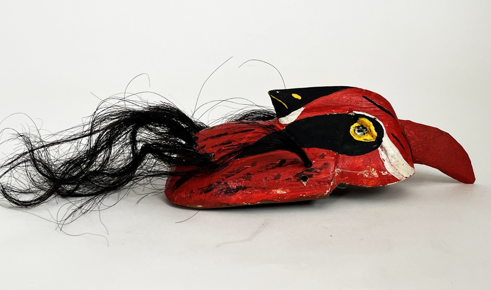 MAYO PASCOLA YAQUI FOLK ART ETHNOGRAPHIC CARVED WOOD OWL BIRD DANCE MASK SONORA