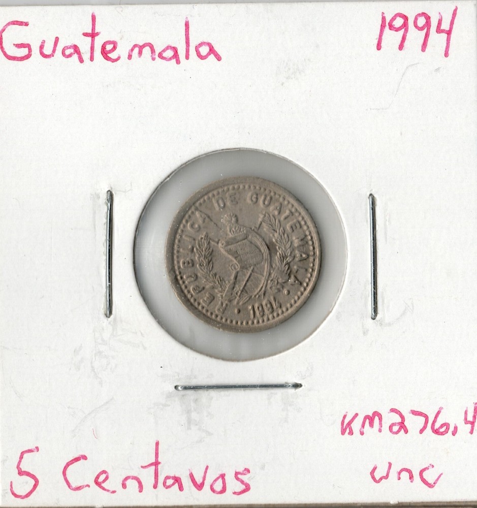 Coin Guatemala 5 Centavos 1994 KM276.4