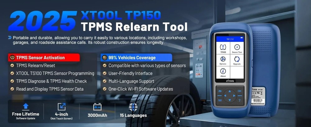 XTOOL TP150 TPMS Programming Tool Kit Universal TPMS Relearn/Reset/Activate