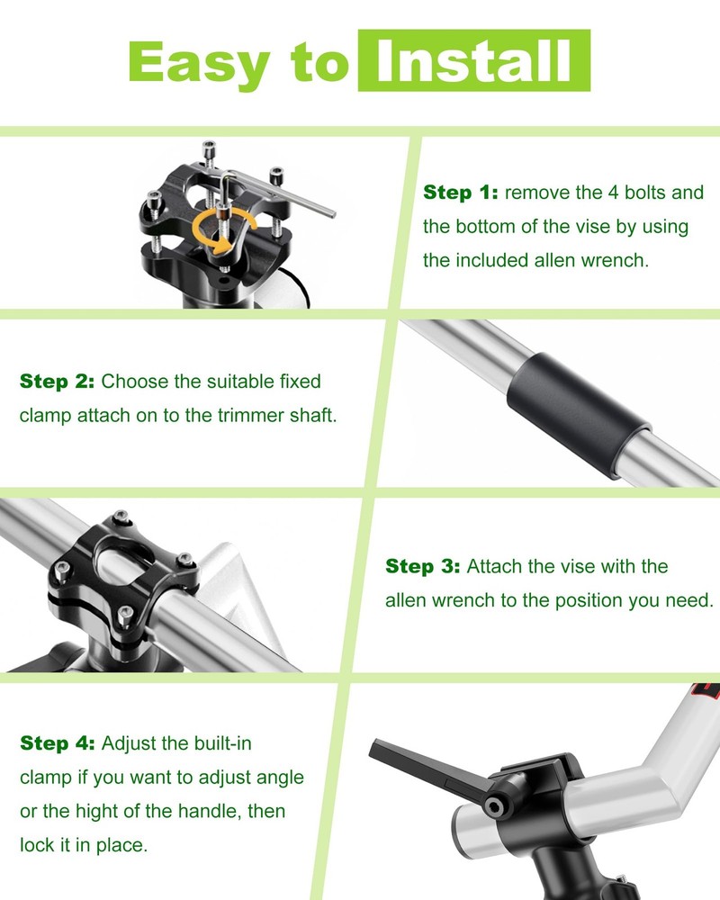 NFie Upgraded Weed Eater Handle, String Trimmer Handle Extension Back Saver, ...