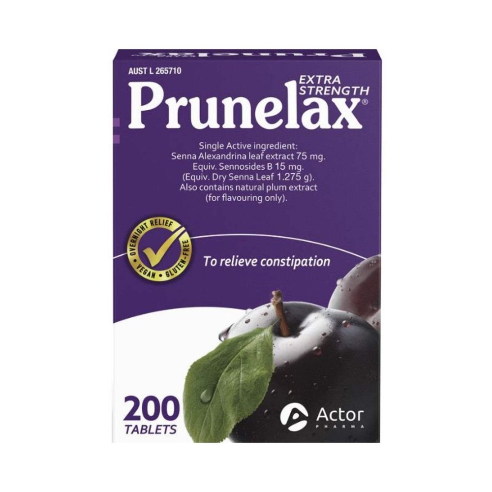Prunelax Extra Strength with Natural Senna – 400 Tablets (2 × 200 Pack)