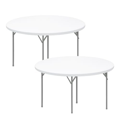 2 Pack Round Fitted Tablecloth Spandex Elastic Stretchable 60" (Round) White