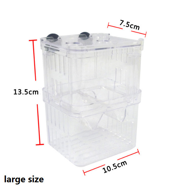 2pcs Double layer self floating incubator juvenile fish breeding isolation box