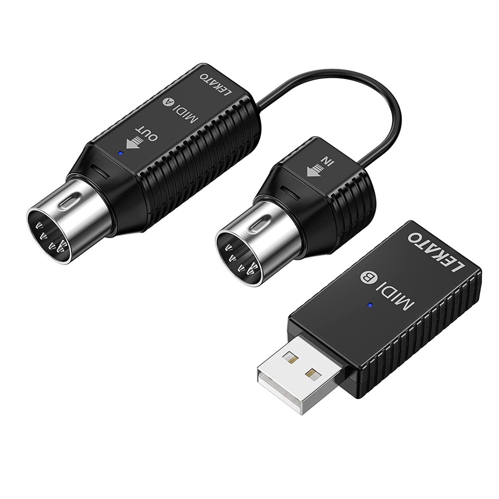 LEKATO Bluetooth Wireless MIDI Adapter for Synthesizer, EWI, Keyboard etc