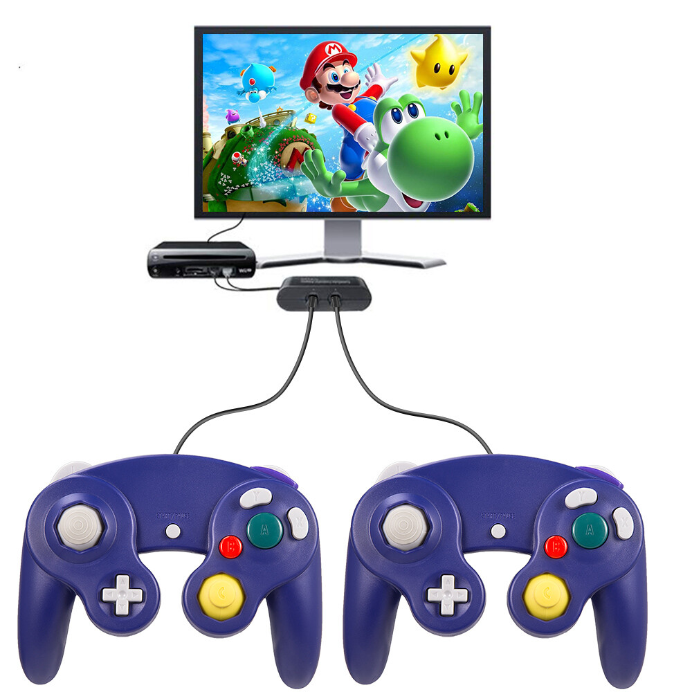 2Pack Wired Controllers Gamepad compatible For Nintendo Gamecube Console Game