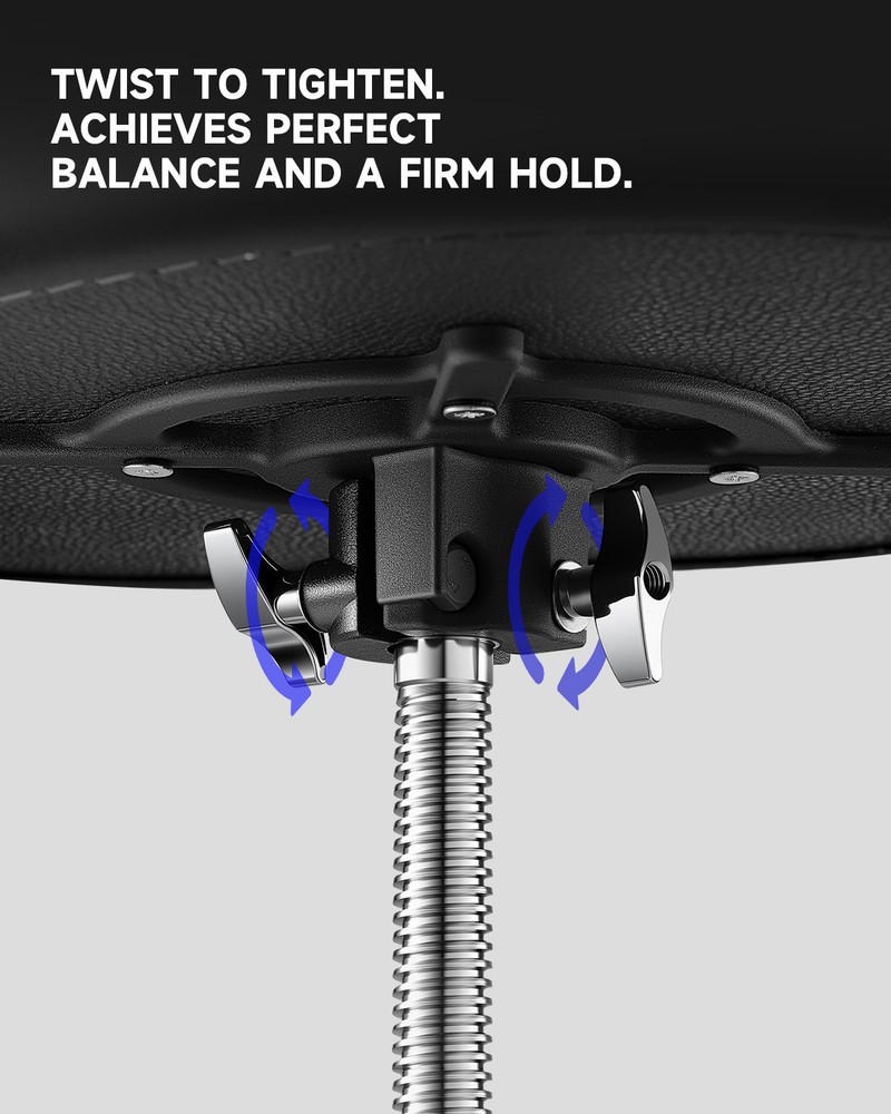 Donner Saddle Drum Throne, Drum Stool with Thickened Memory Foam Ergonomic Seat