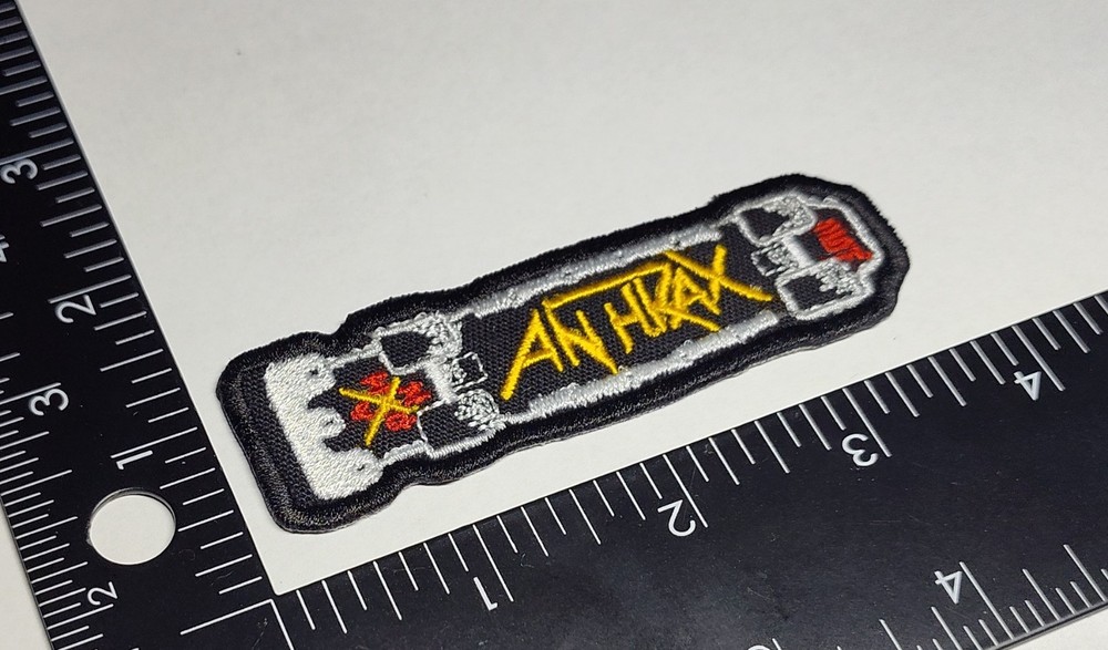 Retro Skateboarding Anthrax Patch Skateboard Hook Loop Tactic High Quality Patch