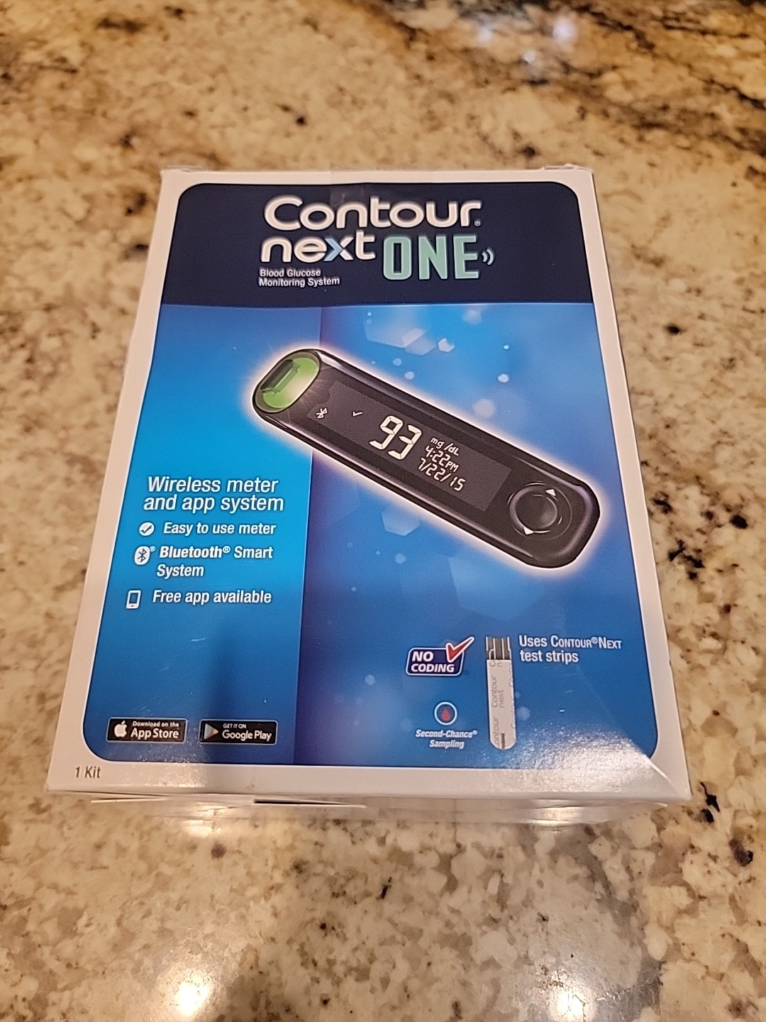 Contour Next One Blood Sugar Diabetic Glucose Monitoring System. Expired 2022